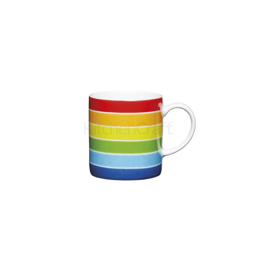 Porcelánový šálek na espresso Kitchen Craft s motivem duhy