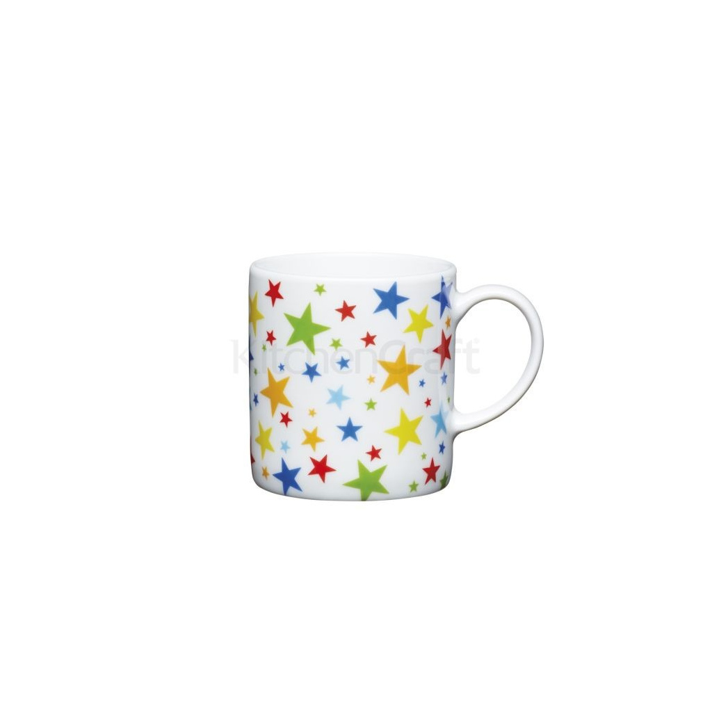 Porcelánový šálek na espresso Kitchen Craft s motivem hvězdiček