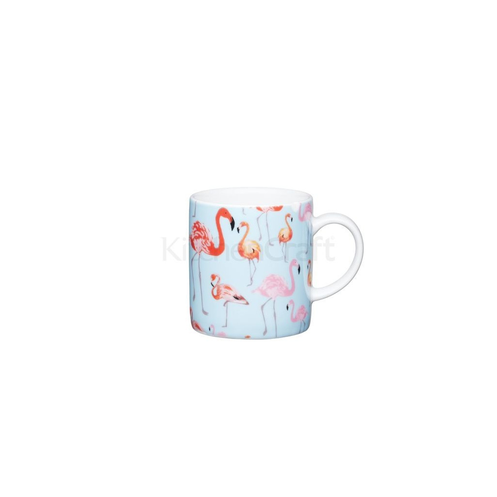Porcelánový espresso šálek Kitchen Craft s motivem plameňáka