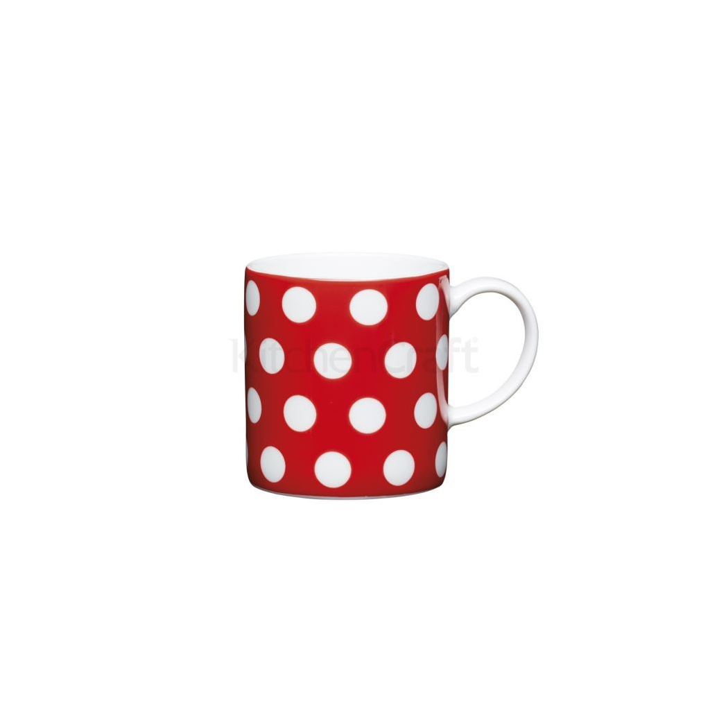 Porcelánový šálek na espresso Kitchen Craft s červenými puntíky