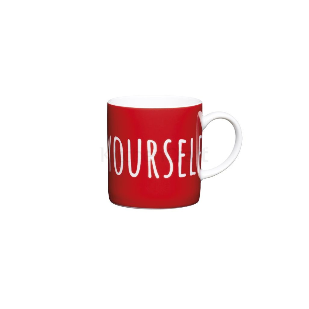 Porcelánový šálek na espresso Kitchen Craft Porcelain s nápisem Espresso Yourself