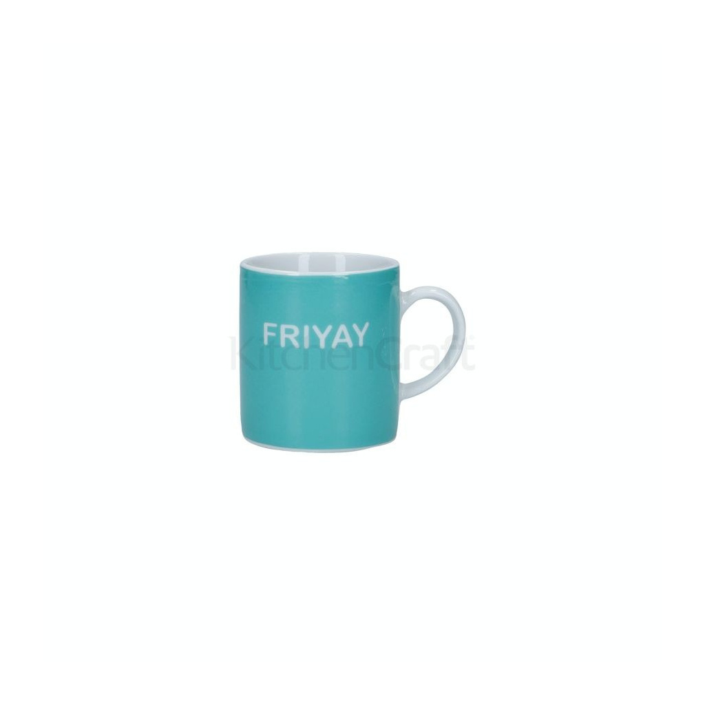 Porcelánový šálek na espresso Kitchen Craft Porcelain s nápisem Friyay