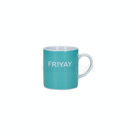 Porcelánový šálek na espresso Kitchen Craft Porcelain s nápisem Friyay