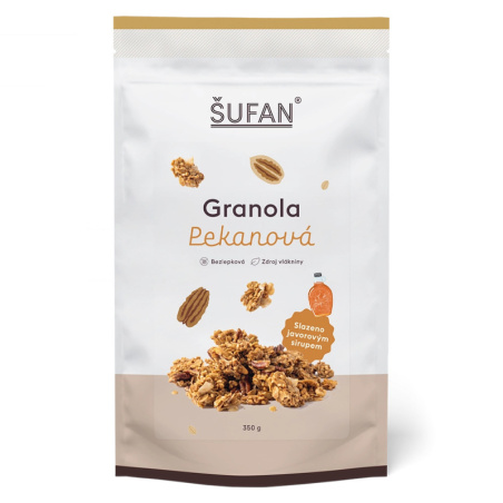 Pekanová granola ŠUFAN, celkový pohled na obal