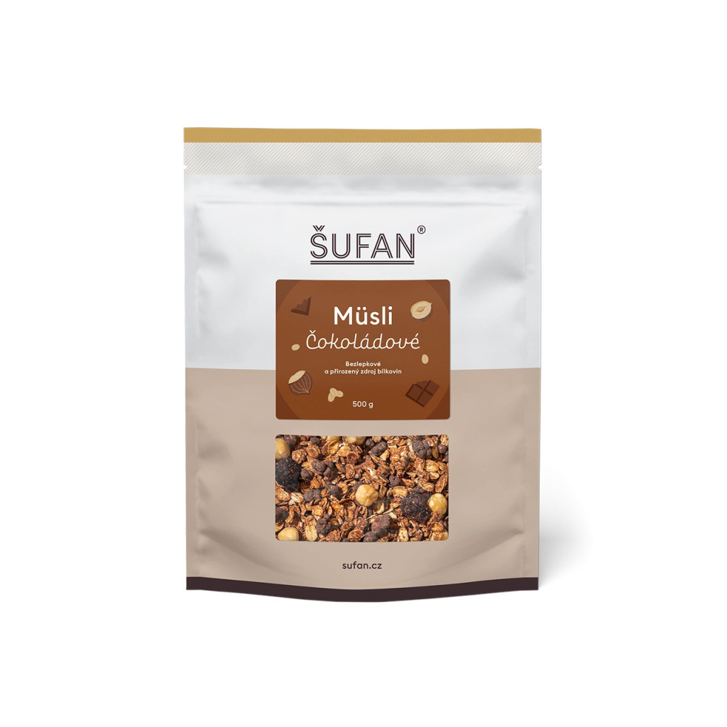 Čokoládové müsli ŠUFAN, produkt tak, jak ho dostanete