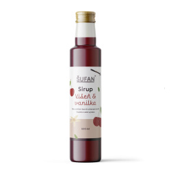 Višňový sirup s vanilkou ŠUFAN, láhev o objemu 500 ml