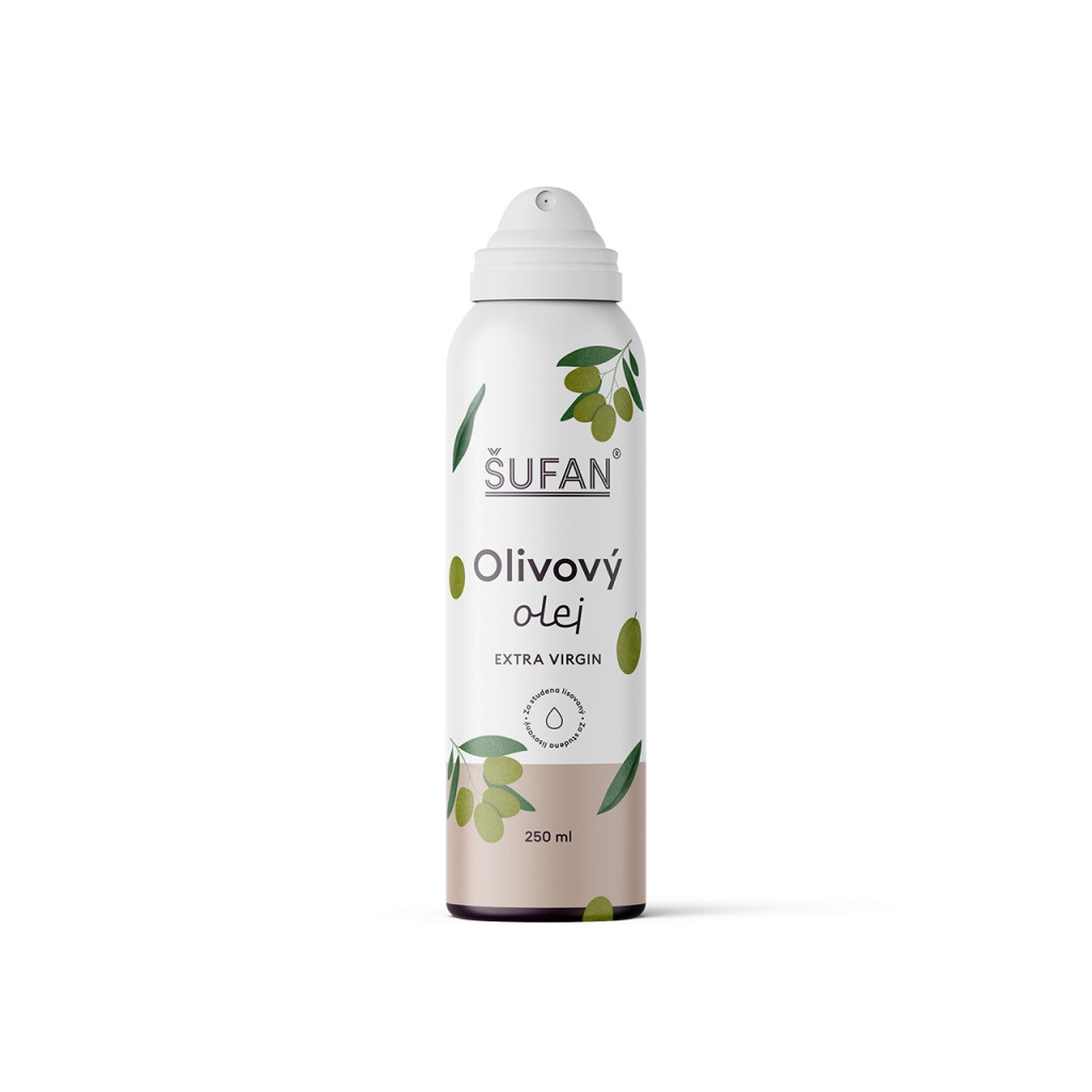 Olivový olej ŠUFAN ve spreji, celé balení od výrobce Olivový olej ŠUFAN ve spreji, celé balení od výrobce