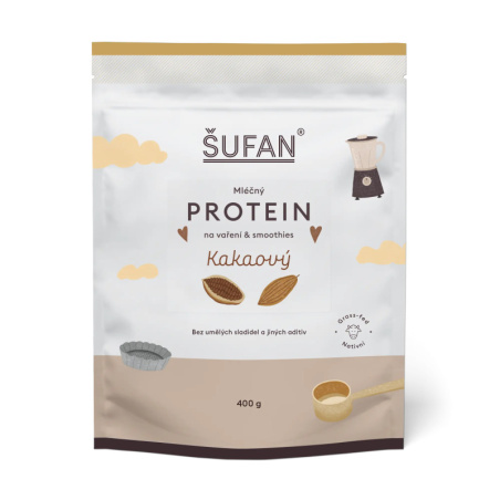 Kakaový mléčný protein ŠUFAN na vaření, balení