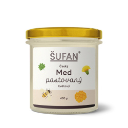 Pastovaný květový med ŠUFAN ve sklenici, produkt tak, jak ho dostanete