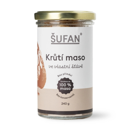 Krůtí maso ŠUFAN ve vlastní šťávě, konzerva
