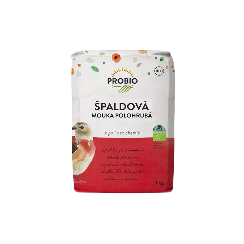 Polohrubá špaldová mouka PROBIO v BIO kvalitě, balení