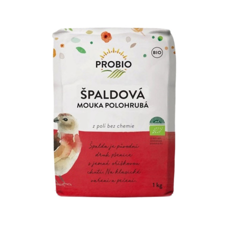 Polohrubá špaldová mouka PROBIO v BIO kvalitě, balení