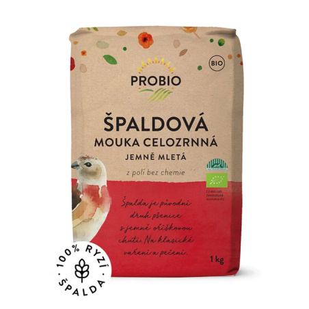 Celozrnná špaldová mouka PROBIO v BIO kvalitě, balení