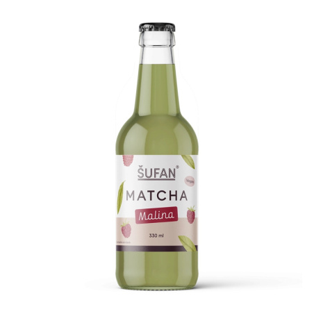 Malinová matcha limonáda ŠUFAN, výrobek v prodejním balení