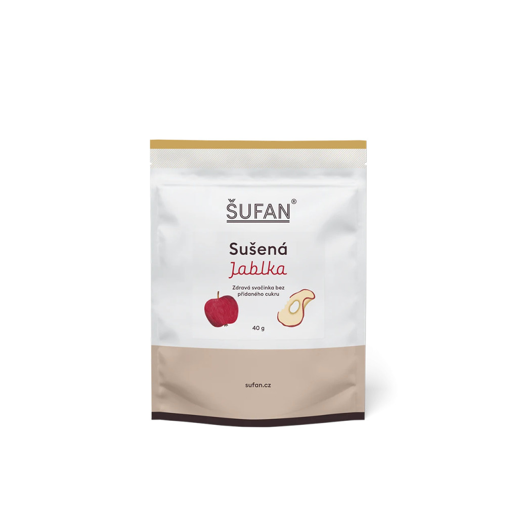 Sušená jablka ŠUFAN, produkt tak, jak ho dostanete