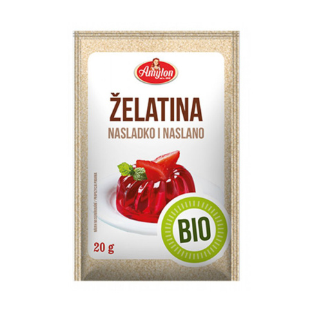 BIO želatina Amylon pro sladké i slané pokrmy, obal zepředu