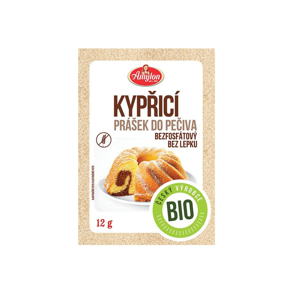 BIO kypřicí prášek do pečiva Amylon, pohled na balení