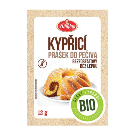 BIO kypřicí prášek do pečiva Amylon, pohled na balení