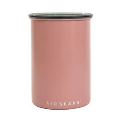 Dóza na kávu AirScape Steel v matně růžové barvě, celkový pohled
