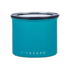 Tyrkysová dóza na kávu AirScape Steel, celkový pohled