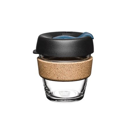 Skleněný hrnek KeepCup Brew Cork Storm, celkový pohled