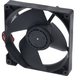 Axiální ventilátor v černém plastovém rámu s kabelem Axiální ventilátor v černém plastovém rámu s kabelem