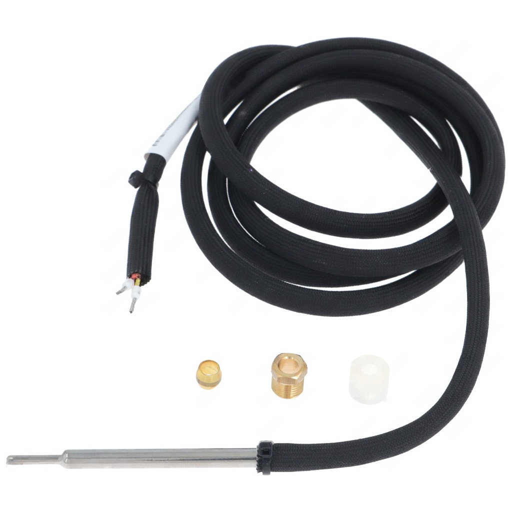 Teplotní sonda s kovovým hrotem, kabel dlouhý a v černém opletu Teplotní sonda s kovovým hrotem, kabel dlouhý a v černém opletu