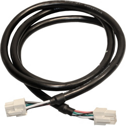Černý kulatý kabel pro přenos dat s bílými konektory na obou koncích, délka 1150 mm