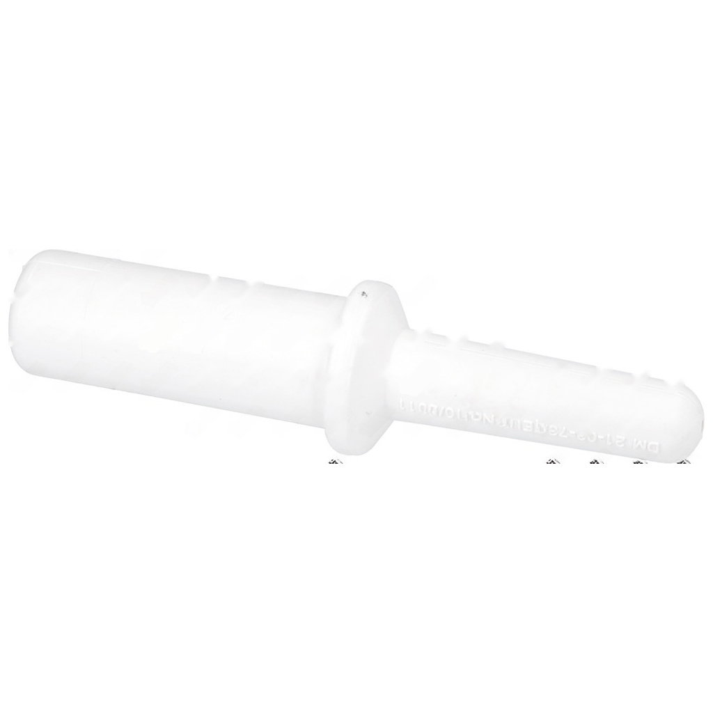 Bílé plastové pěchovadlo se šroubovitým tvarem a zúženým koncem pro mlýnek na maso, ø 51x130 mm Bílé plastové pěchovadlo se šroubovitým tvarem a zúženým koncem pro mlýnek na maso, ø 51x130 mm