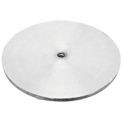 Kulatý kovový disk varné plochy se štěrbinami a středovým otvorem k upevnění, průměr 225 mm