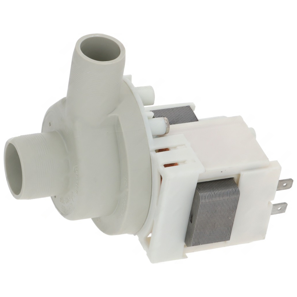 Elektrické vypouštěcí čerpadlo 902363, bílé plastové čerpadlo se dvěma hrdly a elektromagnetickou cívkou. Elektrické vypouštěcí čerpadlo 902363, bílé plastové čerpadlo se dvěma hrdly a elektromagnetickou cívkou.
