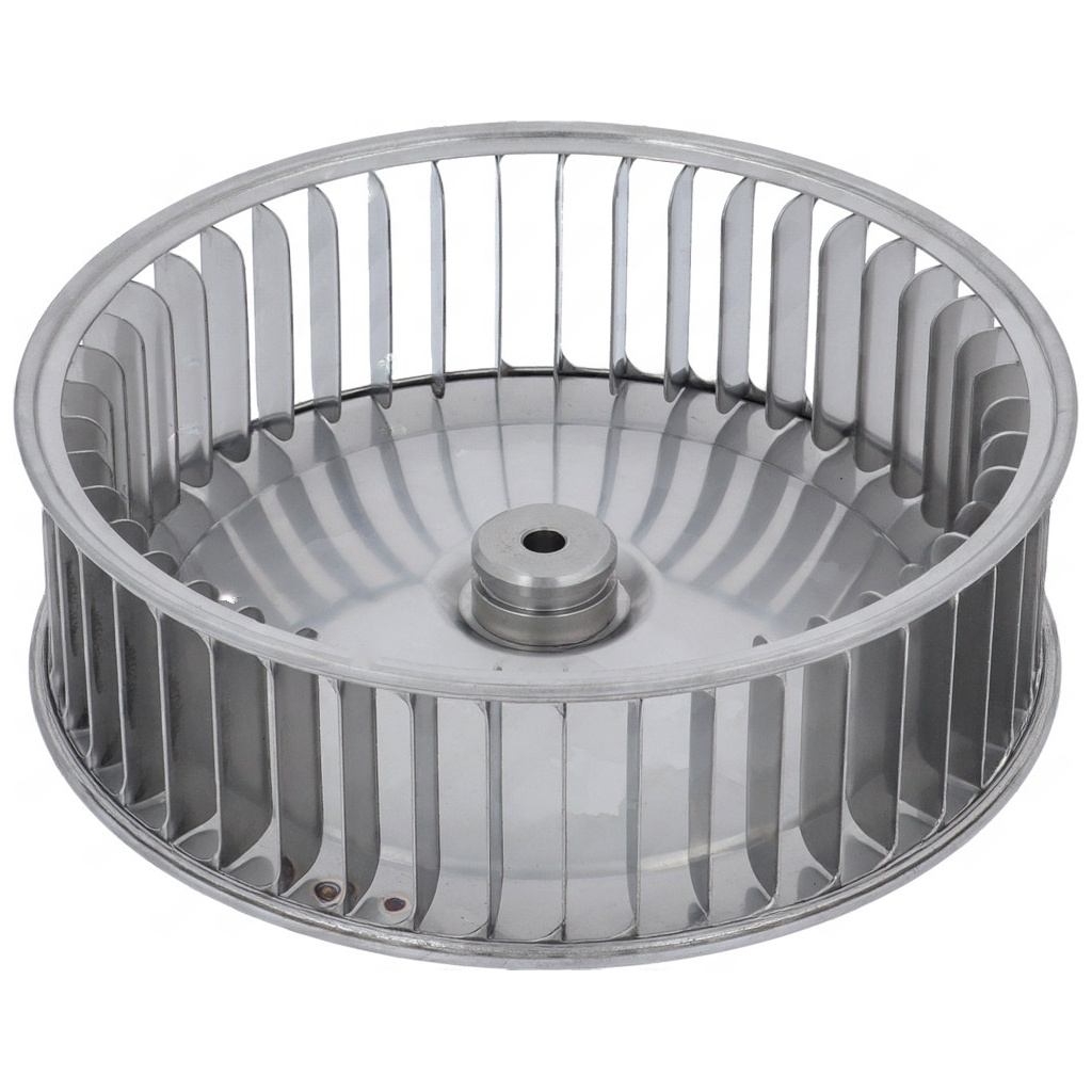 Ventilátor motoru s lopatkovým kolem a středovým nábojem s otvorem pro hřídel