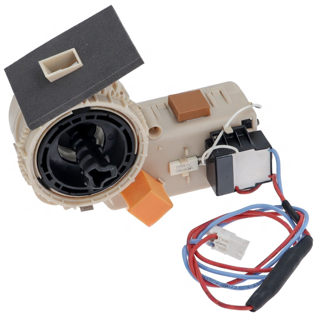 Mlecí ústrojí Bosch 12025467, béžový mlecí mechanismus s oranžovým mlecím kotoučem a konektorem