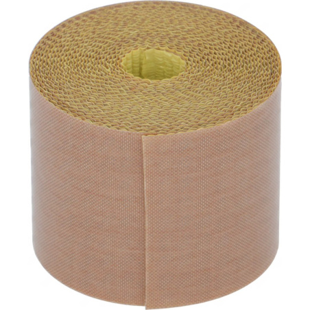 Páska PTFE výška 45 mm - 3 m, srolovaná béžová páska se žlutým jádrem.