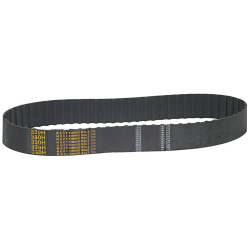 Černý ozubený řemen s pravidelnými zuby a bílým potiskem 330H Timing Belt.