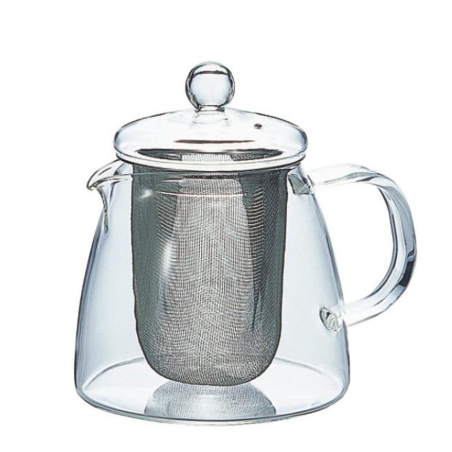 Konvička Hario Leaf Tea Pot Pure s nerezovým sítkem na 360 ml, celkový pohled