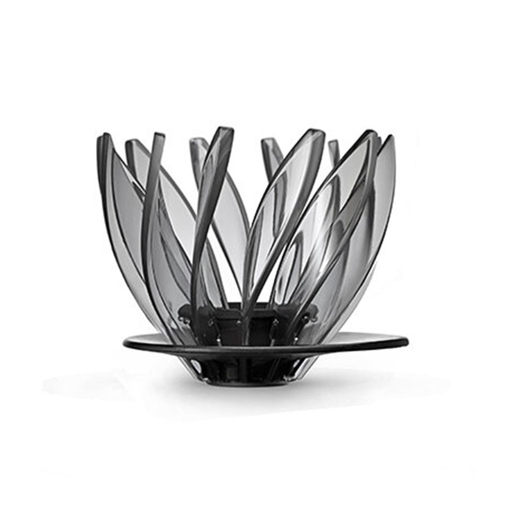 Kouřově černý rozebíratelný překapávač Hario V60 Suiren 02, celkový pohled