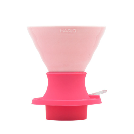 Keramický immersion překapávač Hario V60 Switch 02 v odstínu Berry Pink, celkový pohled