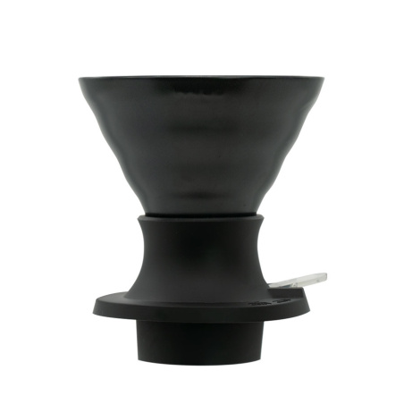 Keramický immersion překapávač Hario V60 Switch 02 v odstínu Smokey Black, celkový pohled