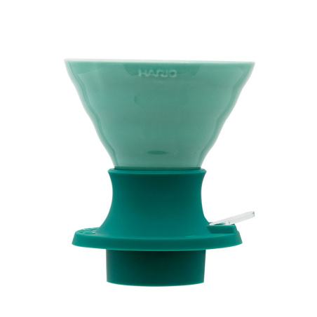 Keramický immersion překapávač Hario V60 Switch 02 v odstínu Tropical Turquoise, celkový pohled