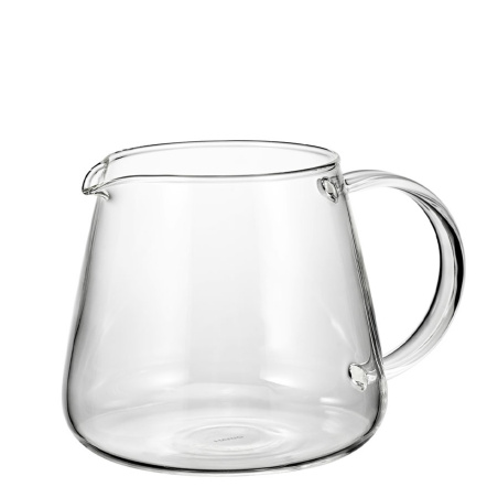 Skleněná konvička Hario V60 Barista Server, celkový pohled