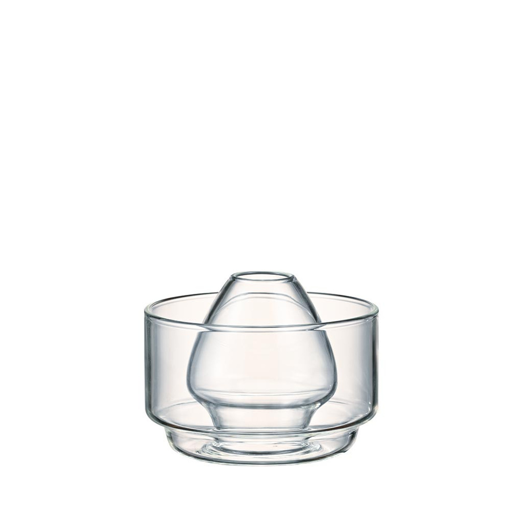 Skleněný stojánek a miska Hario na chasen o objemu 100 ml, celkový pohled