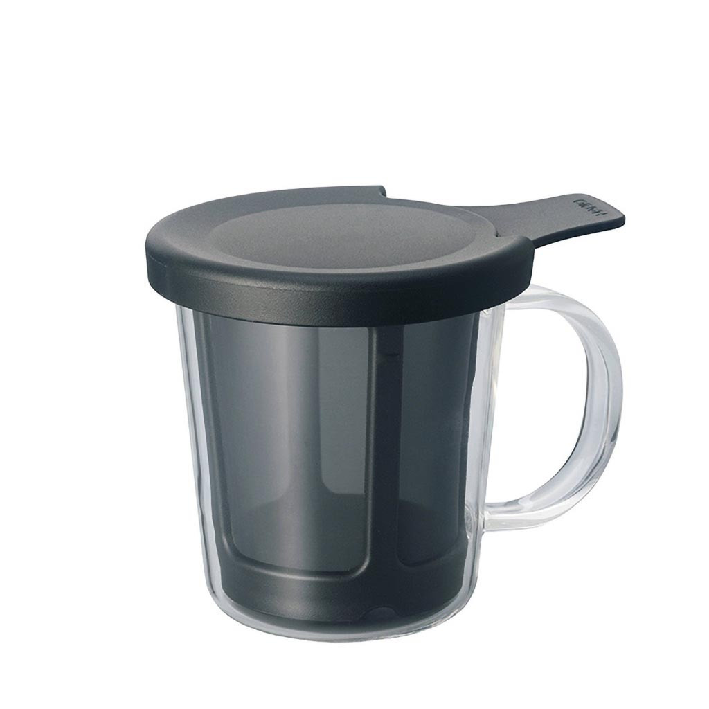 Hario One Cup Coffee Maker se skleničkou, celkový pohled