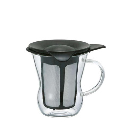 Černá konvička na čaj Hario One Cup Tea Maker o objemu 200 ml, celkový pohled Černá konvička na čaj Hario One Cup Tea Maker o objemu 200 ml, celkový pohled