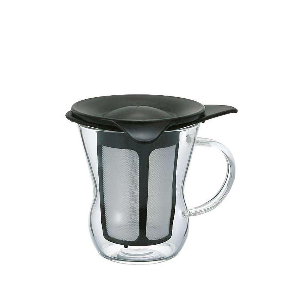 Černá konvička na čaj Hario One Cup Tea Maker o objemu 200 ml, celkový pohled Černá konvička na čaj Hario One Cup Tea Maker o objemu 200 ml, celkový pohled