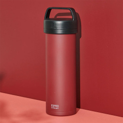 Espro P0 Ultralight brusinkový, boční pohled na celý lis Espro P0 Ultralight brusinkový, boční pohled na celý lis