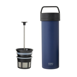 Espro P0 Ultralight, cestovní kávový lis v odstínu egejská modrá