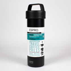 Espro P0 Ultralight meteoritová čerň, příprava kávy na cestách