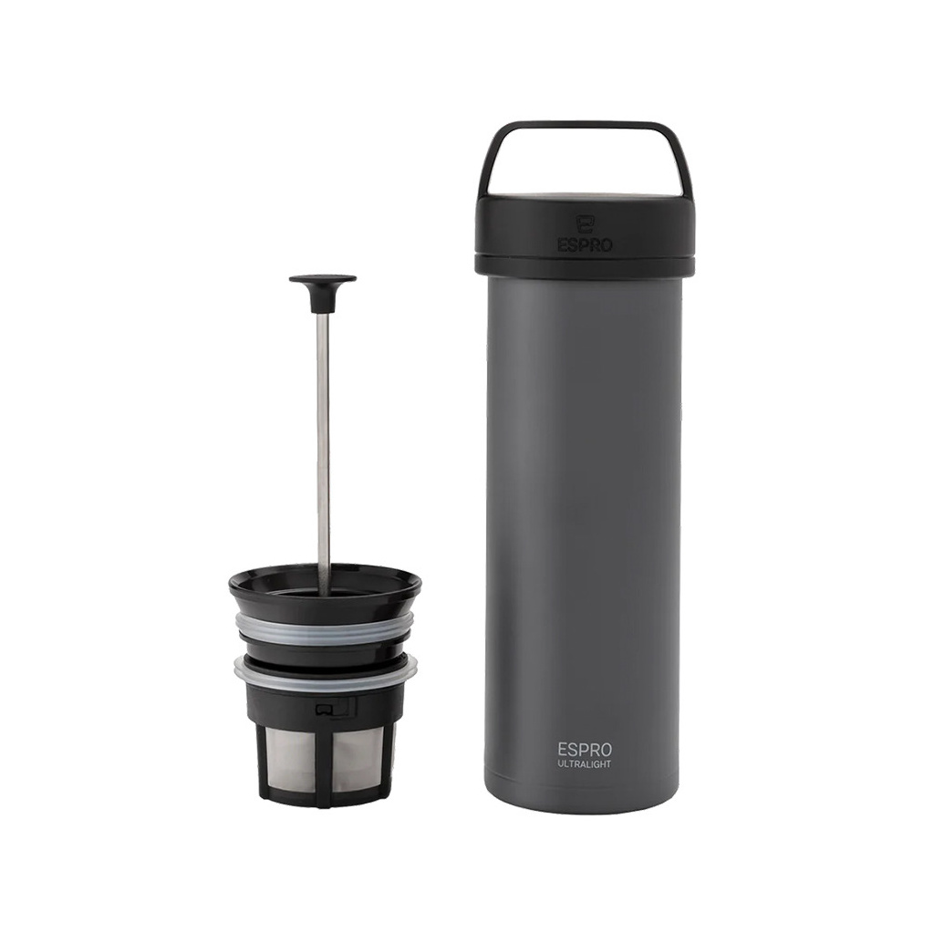 Cestovní kávový lis Espro P0 Ultralight v grafitově šedé