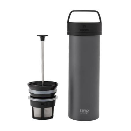 Cestovní kávový lis Espro P0 Ultralight v grafitově šedé